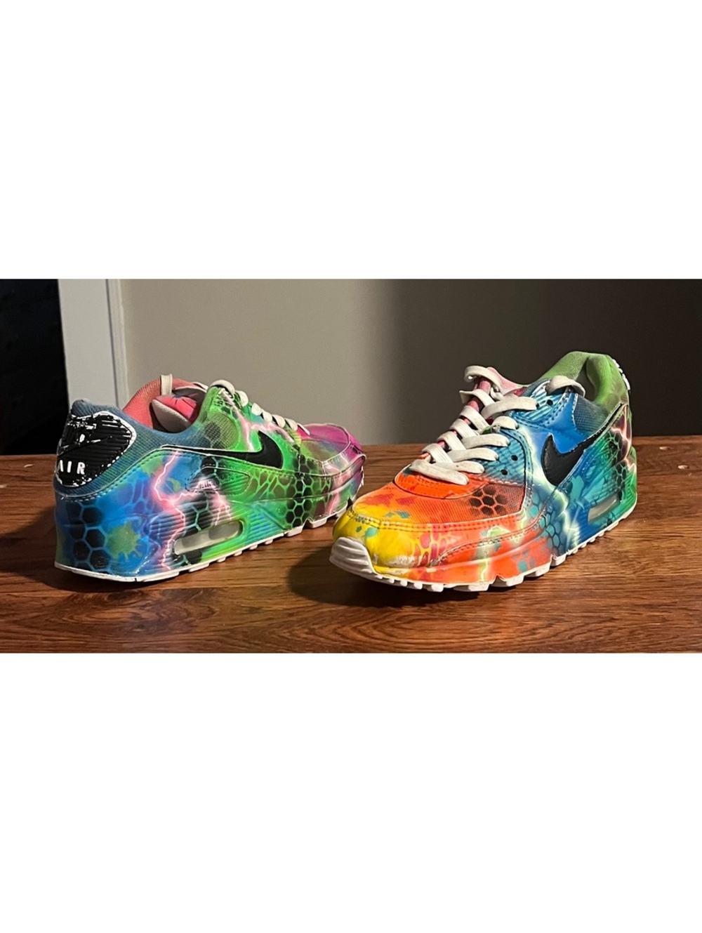Nike Air Max 90 Custom Hand-Painted Tie-Dye Sneaker Size 6.5